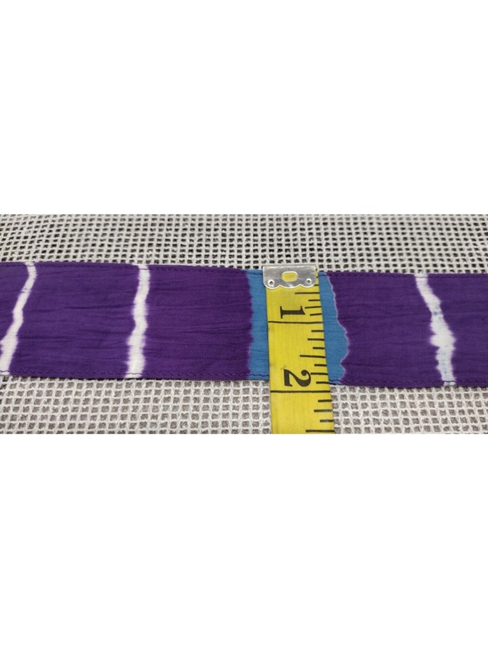 1970s Purple Sash Belt L Psychedelic Tie Dyed Cotton Head band ORIGINAL HIPPIE - Picture 6 of 13